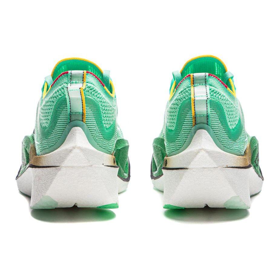 Li Ning Fei Dian 4 ультра удобные минималистичные амортизирующие нескользящие низкие кроссовки для бега унисекс зеленые белые ARMU003-9