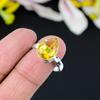 Citrine Gemstone Handmade 925 Sterling Silver Jewelry Ring Size 8 KG-356