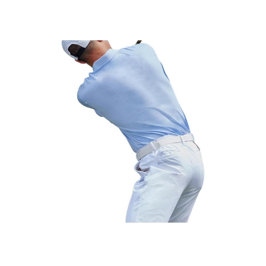 Adidas Рубашка поло из чистого хлопка с вышитым логотипом, мужские топы, светло-розовый синий HS1109