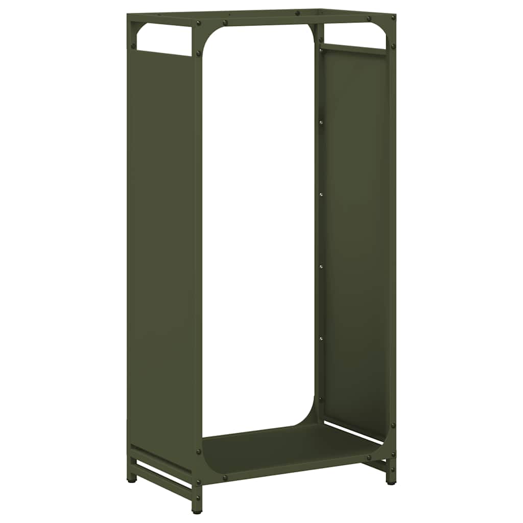 Firewood Rack Olive Green 44 x 28 x 90 cm Cold Rolled Steel