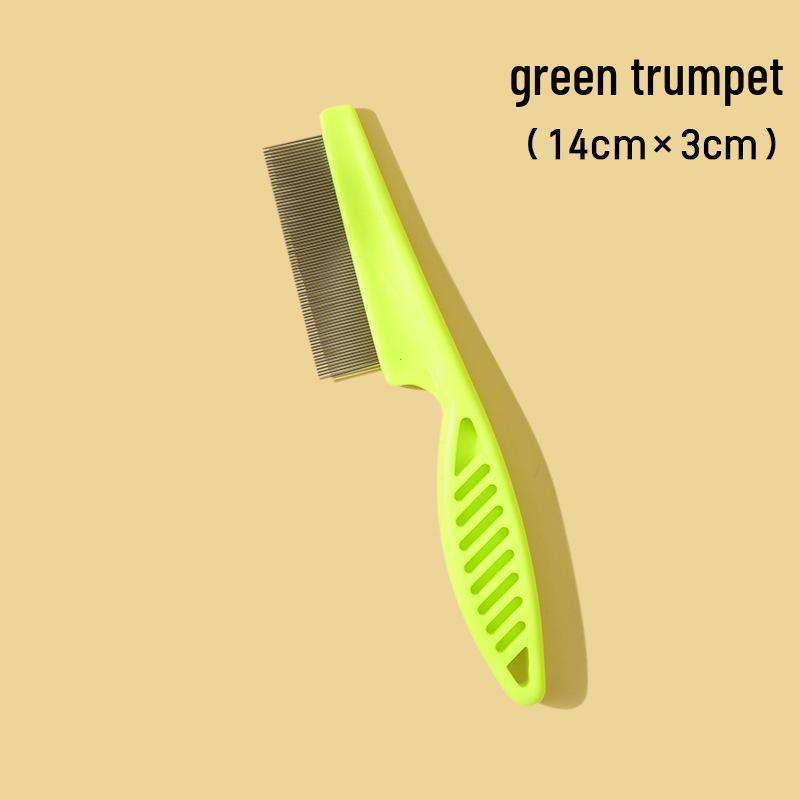 Уход за домашними животными: Гребень из нержавеющей стали с густыми зубьями для кошек и собак, для удаления шерсти и блох, массажный инструмент