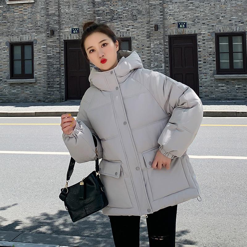 Пуховая одежда женская зимняя одежда новая пуховая одежда женская свободная с капюшоном короткая утолщенная женская стеганая куртка
