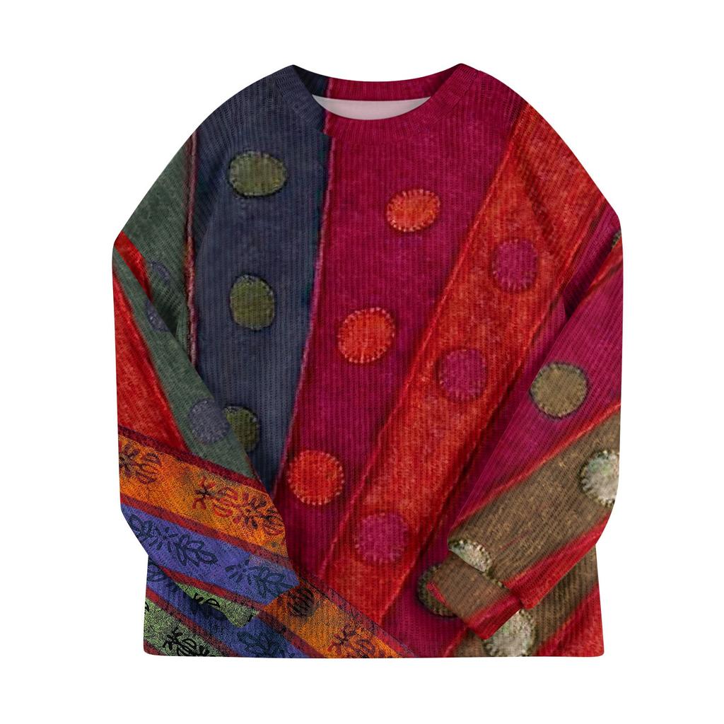 Женский модный повседневный шерстяной трикотажный пуловер с длинным рукавом и круглым вырезом