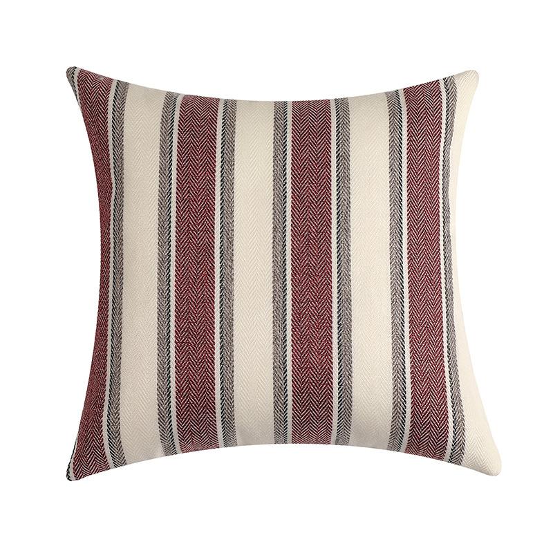 Льняная наволочка в широкую полоску, осенне-зимняя, в корейском стиле, наволочка для подушки, чехол для подушки, наволочка для гостиной, спальни