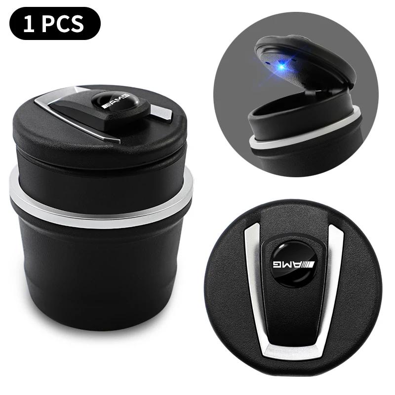 1pcs LED Car Ashtray Cigar Ash Tray Coin Storage Cup for Mercedes Benz AMG A180 A200 A260 W203 W210 W211 W204 C E S CLS