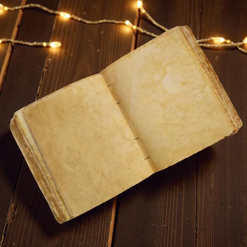 Handmade Leather Bunny Journal – Moonlight Forest Art Notebook with Antique Lock, Mystical Writing & Sketchbook Gift 200 pages