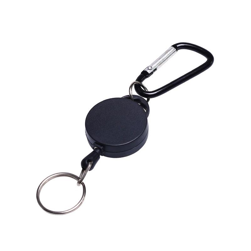 Выдвижной брелок для ключей Выдвижной держатель для бейджа Зажим для катушки Держатель для идентификационного бейджа с зажимом для ремня Держатель для карт с защитой от потери ключей