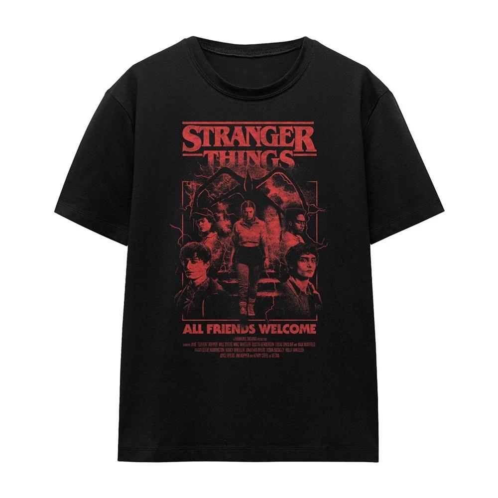 Stranger Things Mindflayer Групповой Хоррор Фильм Постер Женская Футболка S-2XL, Черный