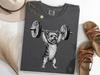 Yorkie Overhead Press Workout Shirt, Yorkshire Terrier Weightlifting Gym Tee