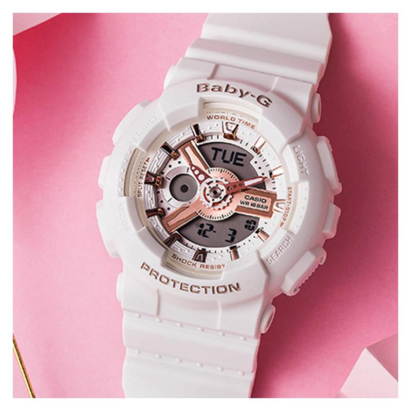 Casio Watch Series-GABA Black Samurai Ice Cream Macaron 200m Waterproof Quartz Movement Japanese and Korean Watch Same Style GA-110-1BDR&BA-110RG-7A
