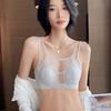 Anti-sagging Underwear for Women Shockproof Lace Thin Bra Fashion Wireless Deep V Bra Girls