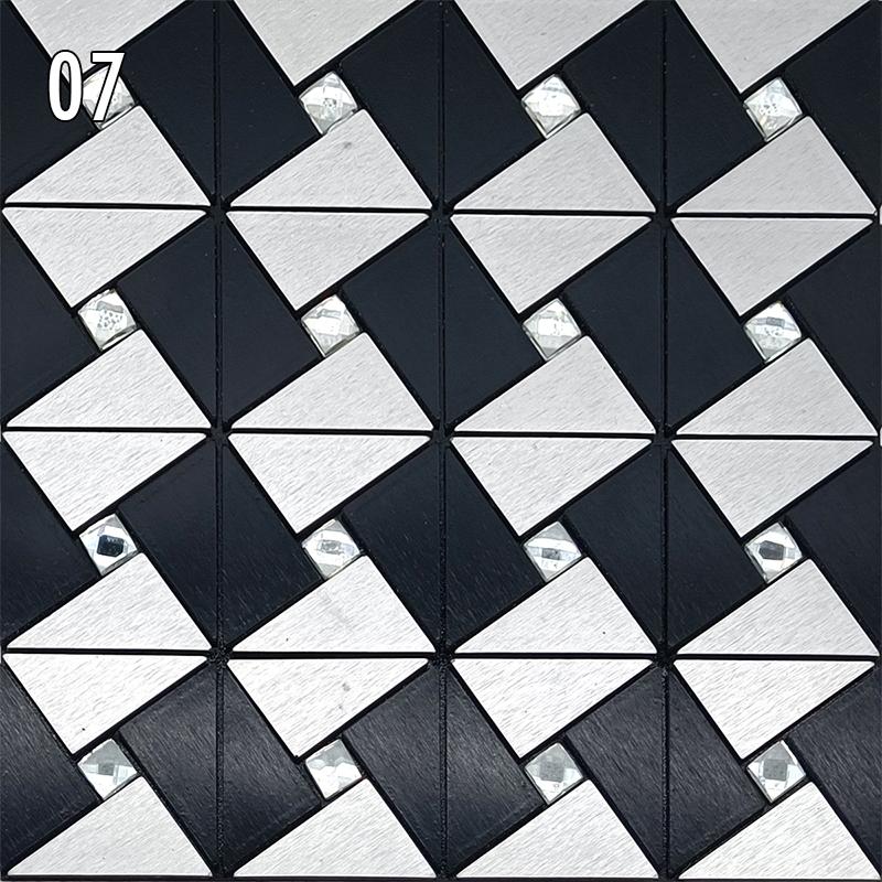 Наклейка на стену из металлической мозаики в европейском стиле, самоклеящаяся настенная плитка, фартук для гостиной, фон для телевизора, настенный декор, мозаичная палочка