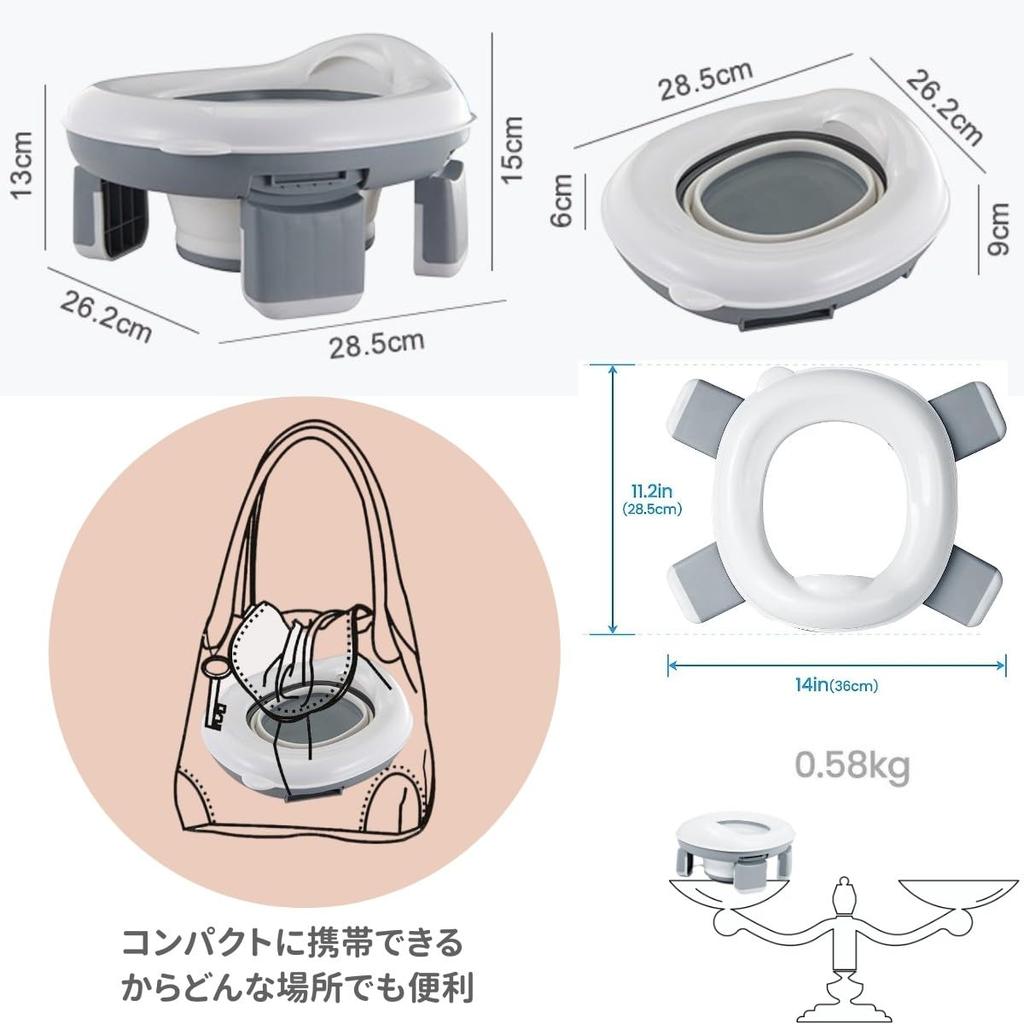 Little Potty Portable 3 In Foldable Toilet Gentle On the Odor Easy To Toddler Toilet For Outdoor Going Travel Bean® Children's Seat, Toilet, 1,