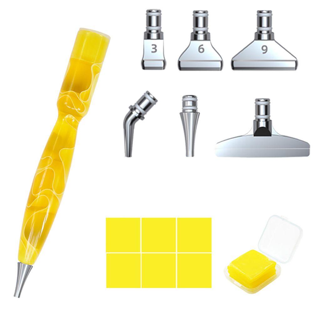 Ручка для точечной вышивки крестом, ручка для рисования алмазной мозаикой из смолы, ручка из смолы, сменные головки для ручки из сплава