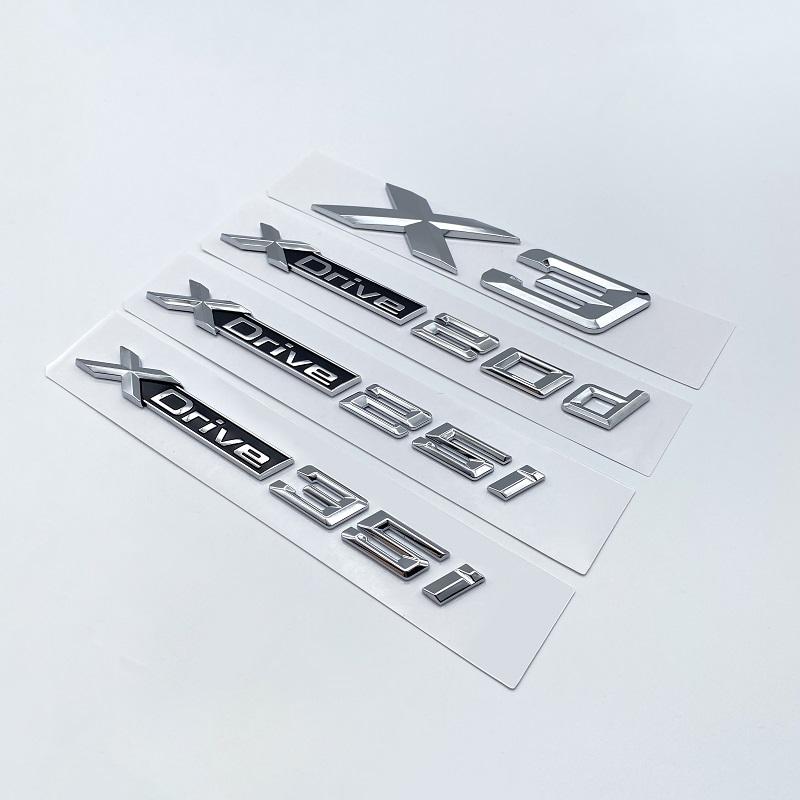 3D XDrive 20i 30i 35i 40i 50i 30d 35d 40d Car Fender Emblem Trunk Badge Sticker For BMW M X1 X3 X4 X5 X6 X7 GT Logo Accessories
