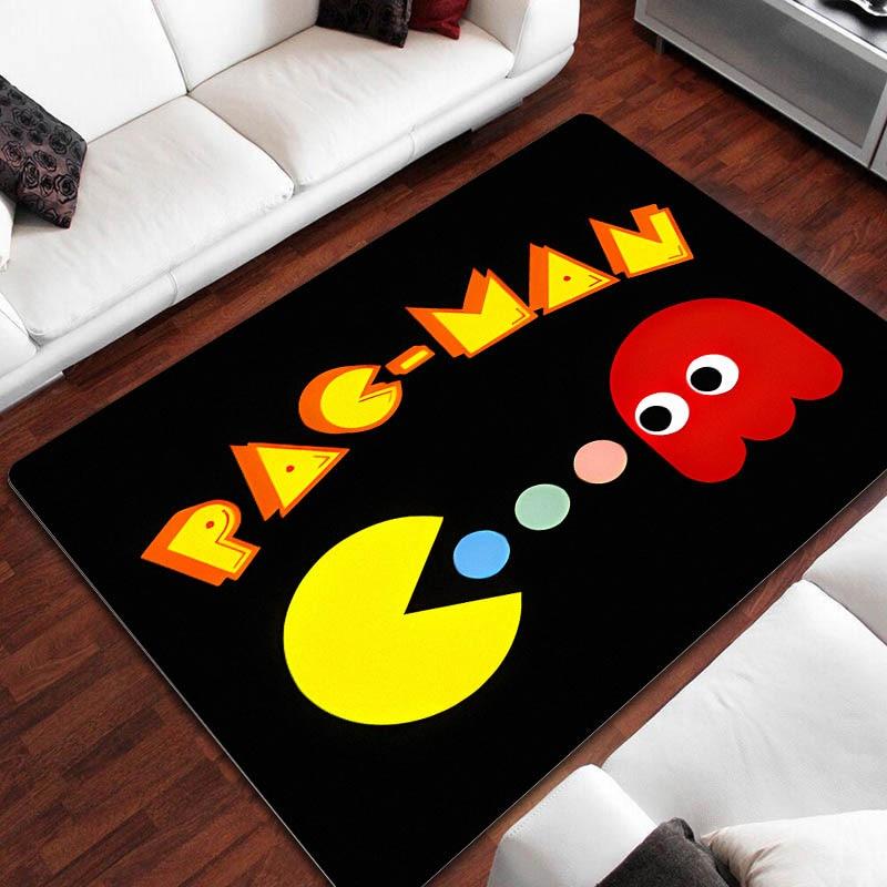 Ковер с мультяшным принтом Pac-Man, детский игровой ковер для гостиной, спальни, красивый ковер, нескользящий коврик, реквизит для фотосъемки