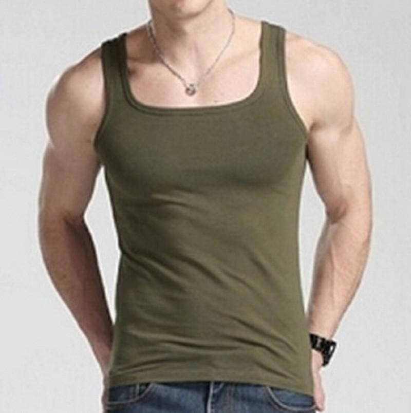 Men's Gym Bodybuilding Tank Tops Fitness Workout Cotton Sports Vest