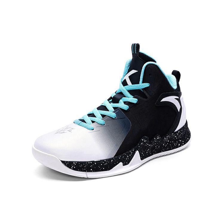Anta KT2 Shock Absorption Slip Resistant Durable Supportive High Top Basketball Shoes Men Sneakers Black Blue White 11711112-7