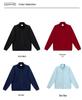 Heavyweight Stand Collar Zipper Jacket - Women's Trendy Autumn/Winter Loose Fit Hoodie, 380g, Solid Color, Drop Shoulder Design.
