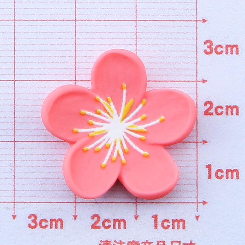 Spring Peach Blossom Handmade DIY Cartoon Bag Accessories Kit with Cream Glue & Resin Parts