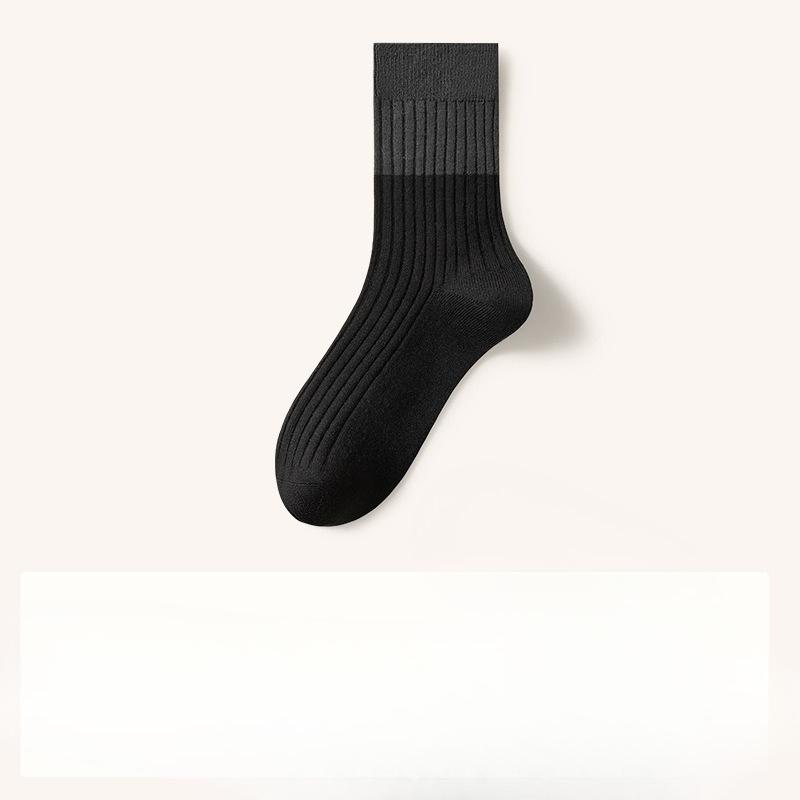 Шерстяные носки для мужской осенне-зимней теплоты, носки средней длины, антибактериальные и дезодорирующие, кашемир