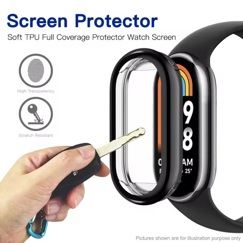 Cover Case for Xiaomi mi band 8 9 NFC miband 9 accessories All-Around Protective Bumper Screen Protector mi band 8 9 Smart Watch