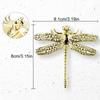 1Pc Metal Light Luxury Shake Hands French Household Items Simplicity Wardrobe Door Butterfly Dragonfly