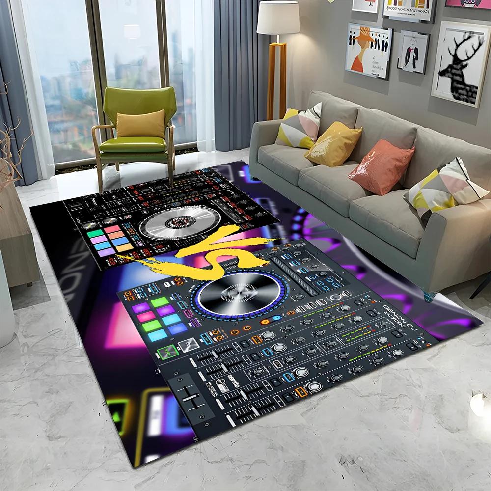 3D DJ Music Screen Keyboard Cartoon Carpet Mat для дома, гостиной, спальни, дивана, коврика для двери, коврика для детской зоны, нескользящий коврик для пола