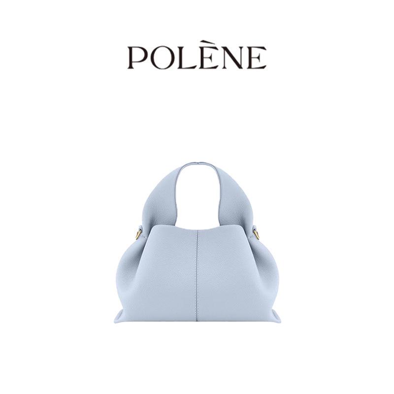 French Luxury Genuine Leather Dumpling Handbag - Retro European & American Design