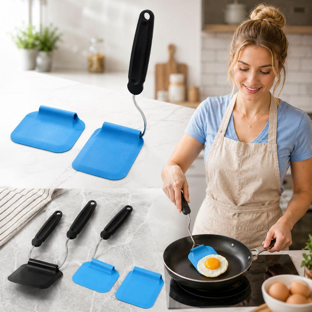Reusable Frying Angled Spatula Heat Resistant Cooking Spatula For Flipping Eggs