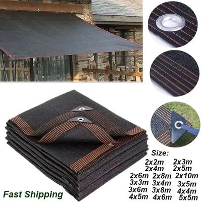 4x6 м 12-штыревая солнцезащитная сетка, тент от ультрафиолета, сетка для защиты растений от солнца для сада, двора, бассейна, балкона, затеняющая ткань