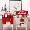 Cartoon Chair Back Covers Santa Claus Snowman Chair Protector Christmas Seat Cover Party