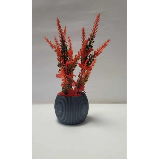 Искусственное растение лаванды для украшения в мини-горшке диаметром 20 см, декоративное растение для ванной комнаты и кухонного стола диаметром 20 см, цветок