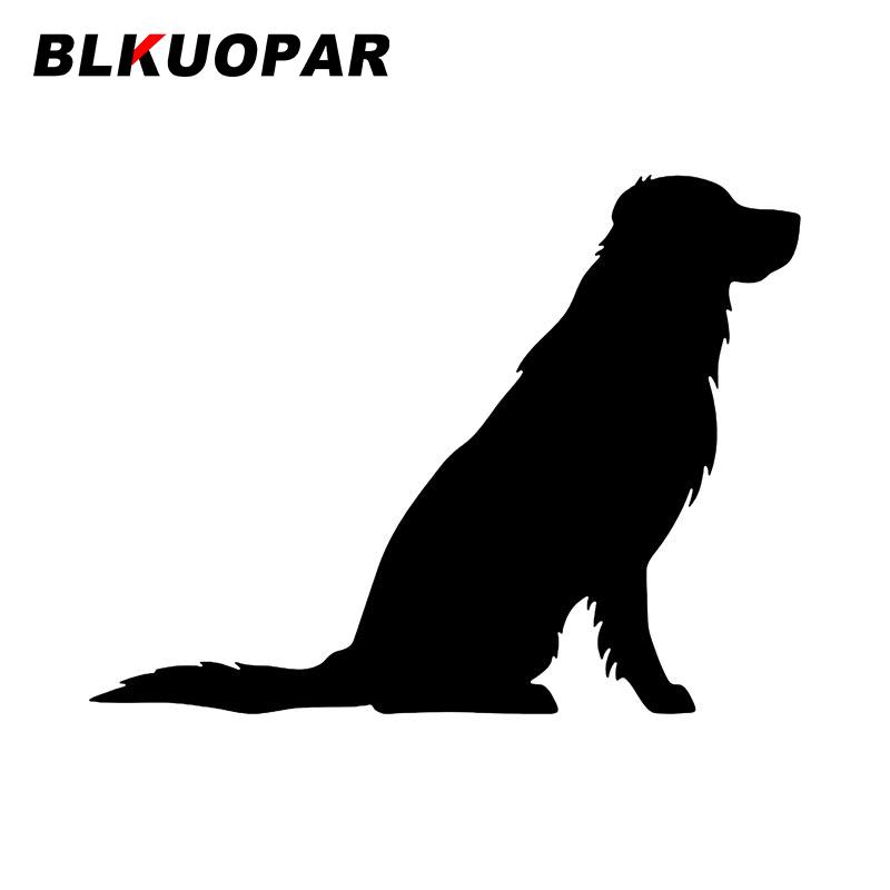 BLKUOPAR Силуэт собаки Золотистый ретривер Наклейки на машину Милый Деколь с животным Солнцезащитные Вырезные Наклейки на лобовое стекло Ноутбук Автотовары