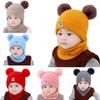  And Winter Girl's Wool Hat Boy's Thickened Warm Scarf Newborn Hat