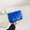 Stylish Korean Mini Square Bag For Women With Chain Strap And Quilted Design In Black Silver Blue Green Or Rose Purple