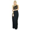 Bimba Women Rayon Long Maxi Dress Gown With Block Print & Side Slit