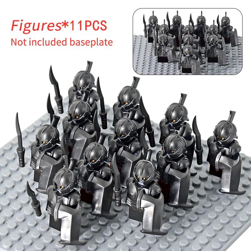 MOC Средневековый Гном Воин Эльфы Рыцари lotr Фигурки Строительные Блоки Аксессуары Броня Щит LOTR DIY Игрушки Для Детей подарок