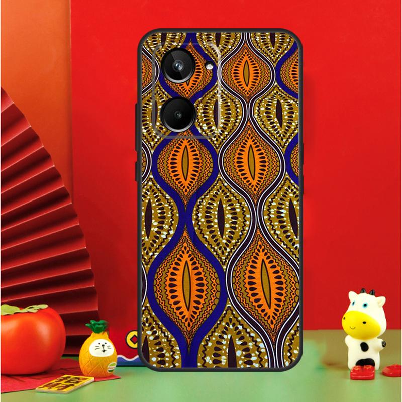 African Style Fabric Print For Realme 10 11 12 13 14 Pro Plus 15 GT7 Pro GT6 C65 C67 C63 C61 C55 C51 C53 C35 C75 Case