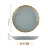 1pcs Nordic White Gray Dishes Plate Bowl Light Luxury Ceramic Gold Edge Tableware Porcelain Rice Bowl Disc Kitchen Supplies