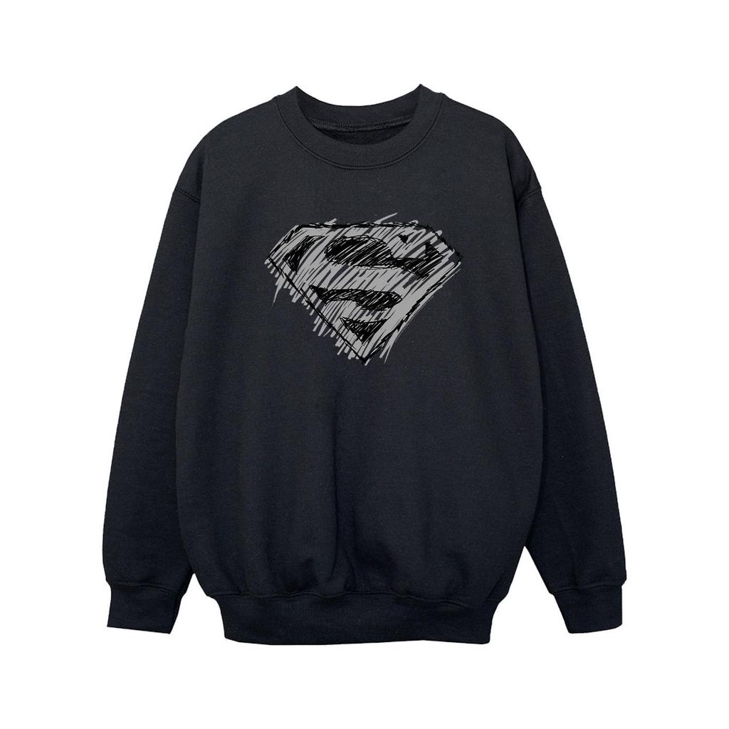 DC Comics Girls Superman Logo Sketch Sweatshirt