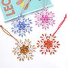 Best-selling Christmas Snowflake Zinc Alloy Ornaments Colorful Snowflake Pendants Christmas Trees  Small Commodities