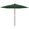 VidaXL Garden Parasol with Green Wooden Pole 299x240 Cm 363168