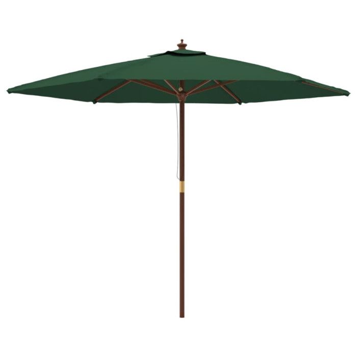 VidaXL Garden Parasol with Green Wooden Pole 299x240 Cm 363168