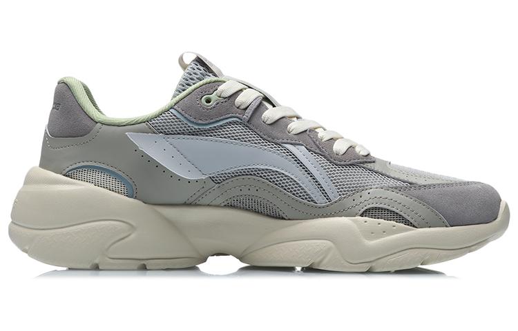 Men's Sneakers Li-Ning Li Ning Cushioning Slip Resistant Abrasion Resistant Low top Running Shoes Unisex Gray
