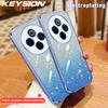 KEYSION Роскошный чехол-бампер с покрытием и блестками для IQOO Z10 5G, прозрачный, из мягкого ТПУ, противоударный задний чехол для IQOO Z10