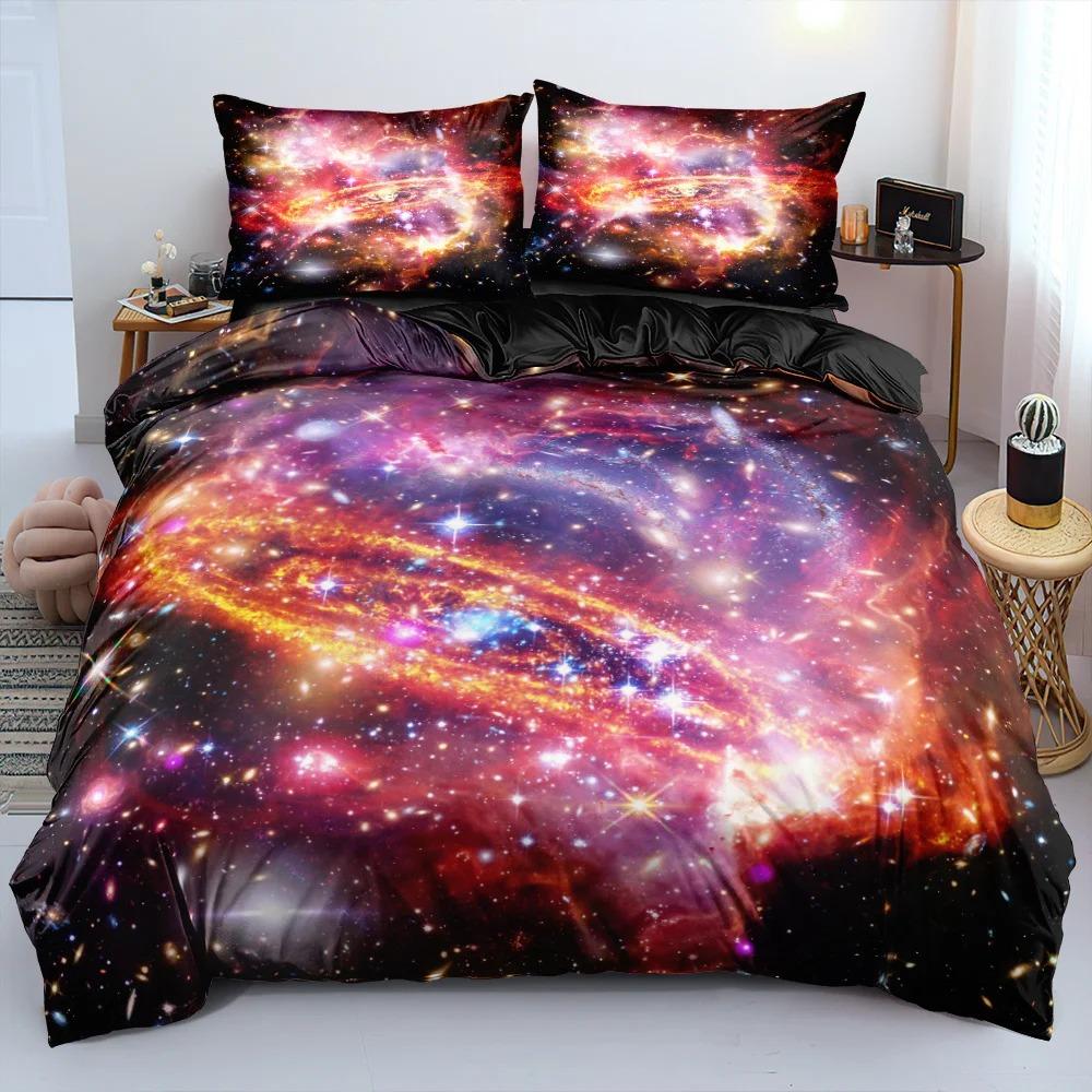 Комплект постельного белья Luxury Galaxy Dark Blue Twin Full Queen King Size, комплект постельного белья Shining Stars Starry Sky для детей и взрослых