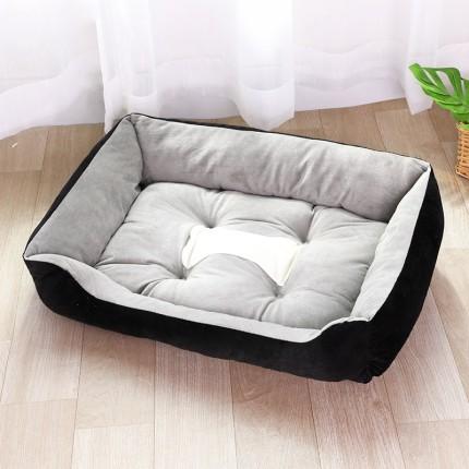 Dropshipping Long Faux Fur Pet Bed Comfortable Waterproof Plush Donut Round Dog Bed Soft Washable Cat Bed Removable Pet Cushion
