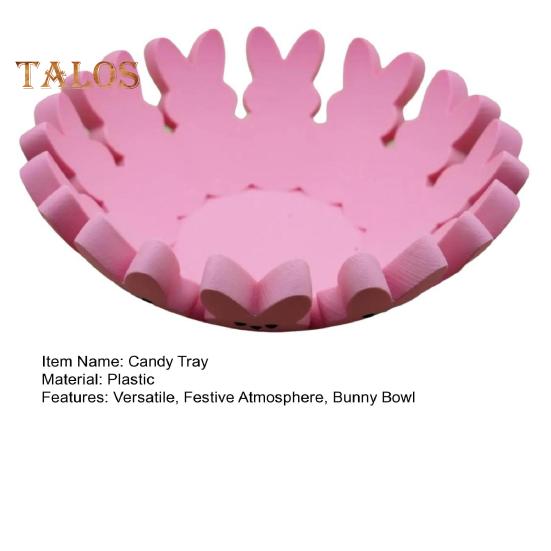 Поднос для конфет в виде розового кролика для пасхальных украшений. Праздничная подарочная корзина в виде кролика для пасхальных подарков. Домашний декор для семьи.