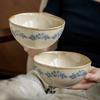 Миска Ретро 5,5-дюймовая Сине-белая Керамическая Миска Миска для Риса Неправильная Миска для Лапши Миска для Сахарной Воды Распродажа